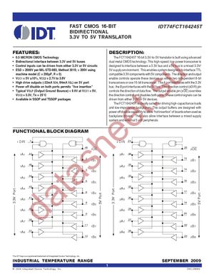 IDT74FCT164245TPVG8 datasheet  